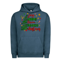 Pigment Midnight Navy joy hope love peace christmas Urban Hoodie - MaliasSmallBusiness