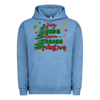 Pigment Pebble Blue joy hope love peace christmas Urban Hoodie - MaliasSmallBusiness