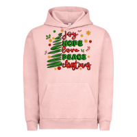 Pigment Salmon joy hope love peace christmas Urban Hoodie - MaliasSmallBusiness
