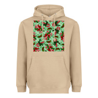 Mushroom christmas candy cane seamless pattern Heavyweight Hoodie - BundleAndBundleShop