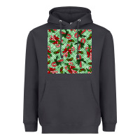 Christmas Candy Cane Seamless Pattern Heavyweight Hoodie | Teevron