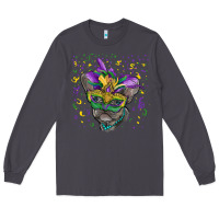 Smoke mardi gras mask french bulldog Long Sleeve Tee - RanaPortraitStore