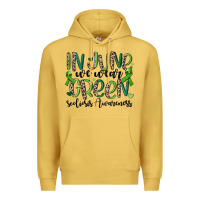 Antique Gold in june we wear green scoliosis awareness Premium Hoodie - MaliasSmallBusiness