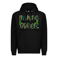 Black in june we wear green scoliosis awareness Premium Hoodie - MaliasSmallBusiness