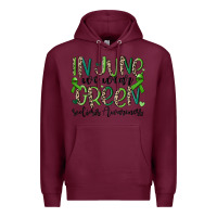 Burgundy in june we wear green scoliosis awareness Premium Hoodie - MaliasSmallBusiness