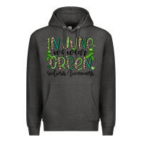 Charcoal Heather in june we wear green scoliosis awareness Premium Hoodie - MaliasSmallBusiness