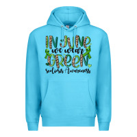 Ocean Blue in june we wear green scoliosis awareness Premium Hoodie - MaliasSmallBusiness
