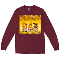 Burgundy bumble bee gnomes Long Sleeve Tee - Zillion Design Studio