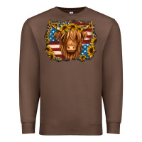 Chestnut 4th of july shaggy cow Premium Sweatshirt - Jasminsmagicworld