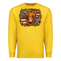 Lemon 4th of july shaggy cow Premium Sweatshirt - Jasminsmagicworld