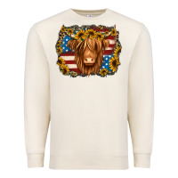 Sandshell 4th of july shaggy cow Premium Sweatshirt - Jasminsmagicworld