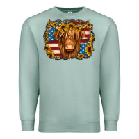 Seafoam 4th of july shaggy cow Premium Sweatshirt - Jasminsmagicworld
