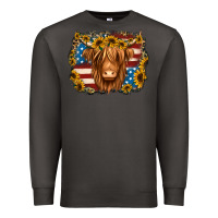 Smoke 4th of july shaggy cow Premium Sweatshirt - Jasminsmagicworld