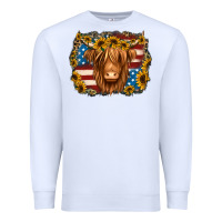 4th Of July Shaggy Cow Premium Sweatshirt | Teevron