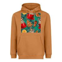Meerkat christmas hot chocolate and cookie seamless pattern Heavyweight Hoodie - BundleAndBundleShop