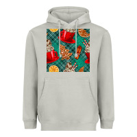 Moon Dust christmas hot chocolate and cookie seamless pattern Heavyweight Hoodie - BundleAndBundleShop