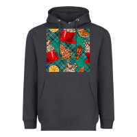 Smoke christmas hot chocolate and cookie seamless pattern Heavyweight Hoodie - BundleAndBundleShop