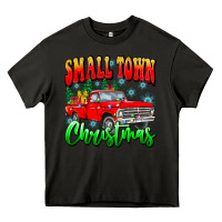 Asphalt Small town Christmas Heavy Core Tee - CowhideDigitalArt