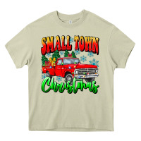 Mossy Small town Christmas Heavy Core Tee - CowhideDigitalArt