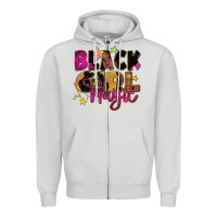 Dove Grey Black girl magic Zipper Hoodie - Zillion Design Studio