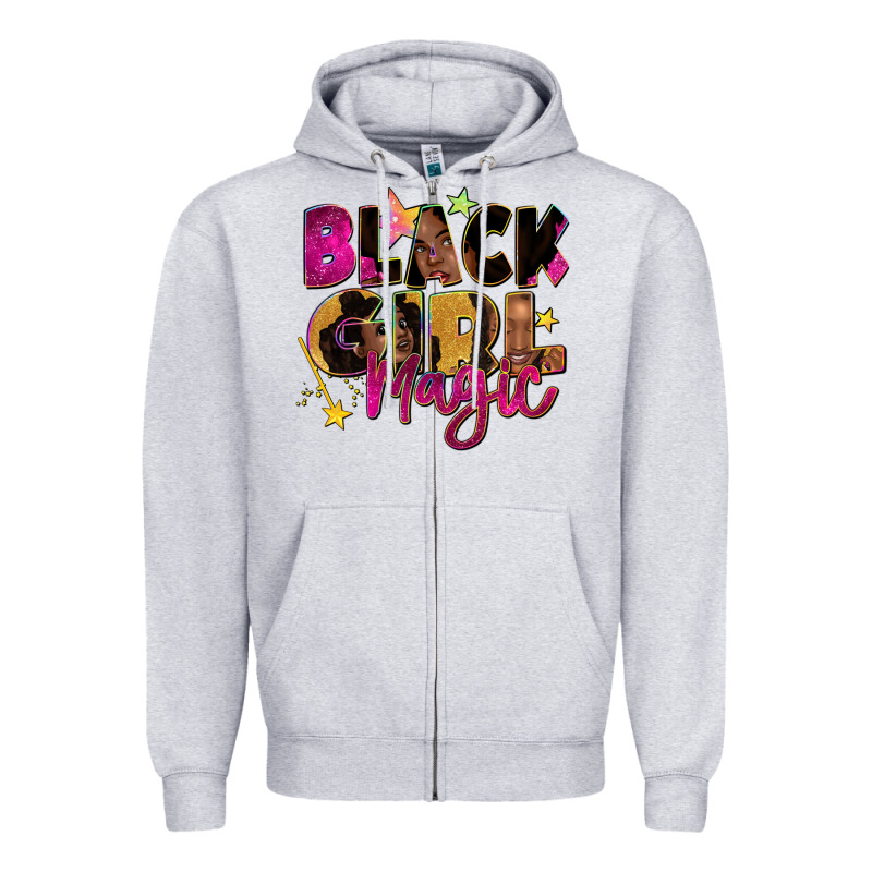 Black Girl Magic Zipper Hoodie by Zillion Design Studio | Teevron