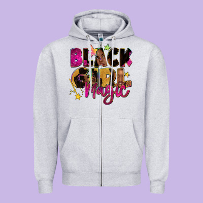 Black Girl Magic Zipper Hoodie Designed By Zillion Design Studio