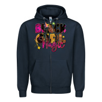 Navy Black girl magic Zipper Hoodie - Zillion Design Studio