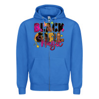 True Royal Black girl magic Zipper Hoodie - Zillion Design Studio
