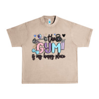 French Oak the gym is my happy place Urban Heavy Tee - MaliasSmallBusiness