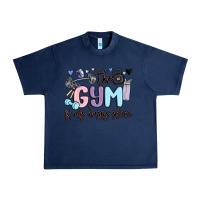 Navy the gym is my happy place Urban Heavy Tee - MaliasSmallBusiness
