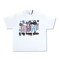 White the gym is my happy place Urban Heavy Tee - MaliasSmallBusiness