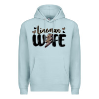Blue Mist lineman wife Premium Hoodie - MaliasSmallBusiness