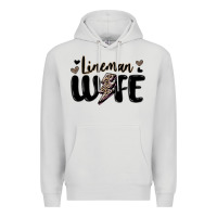 Dove Grey lineman wife Premium Hoodie - MaliasSmallBusiness