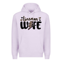 Lilac lineman wife Premium Hoodie - MaliasSmallBusiness