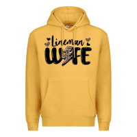 Mustard lineman wife Premium Hoodie - MaliasSmallBusiness