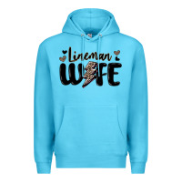 Ocean Blue lineman wife Premium Hoodie - MaliasSmallBusiness