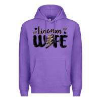 Purple lineman wife Premium Hoodie - MaliasSmallBusiness