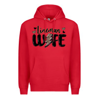 Red lineman wife Premium Hoodie - MaliasSmallBusiness