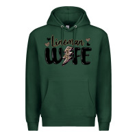 Sports Green lineman wife Premium Hoodie - MaliasSmallBusiness