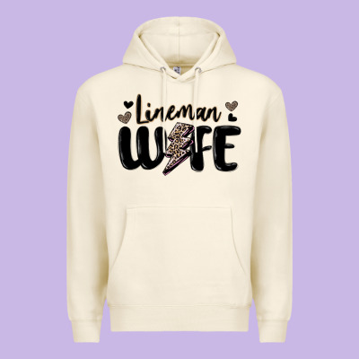 Lineman Wife Premium Hoodie Designed By Maliassmallbusiness