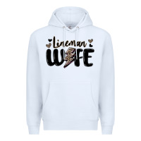 White lineman wife Premium Hoodie - MaliasSmallBusiness