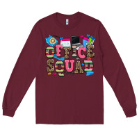 Burgundy office squad Long Sleeve Tee - Zillion Design Studio