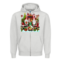 Dove Grey christmas gnome truck Zipper Hoodie - texasbilliewilder
