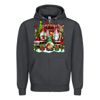 Smoke christmas gnome truck Zipper Hoodie - texasbilliewilder