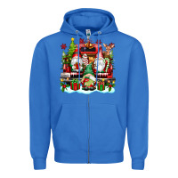 True Royal christmas gnome truck Zipper Hoodie - texasbilliewilder