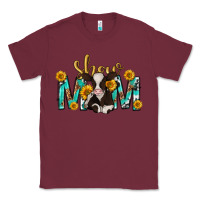 Burgundy show mom with cow mothers day Classic Tee - texasbilliewilder