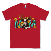 Red show mom with cow mothers day Classic Tee - texasbilliewilder