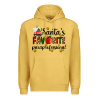 Antique Gold santa's favorite  paraprofesyonal Premium Hoodie - AdoDesignShop