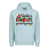 Blue Mist santa's favorite  paraprofesyonal Premium Hoodie - AdoDesignShop