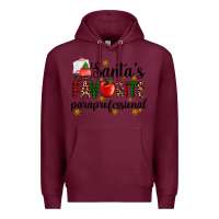 Burgundy santa's favorite  paraprofesyonal Premium Hoodie - AdoDesignShop